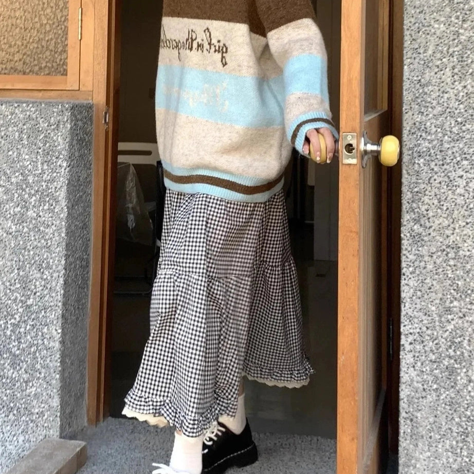 Y2k Ruffled Floral Lolita Long Skirt