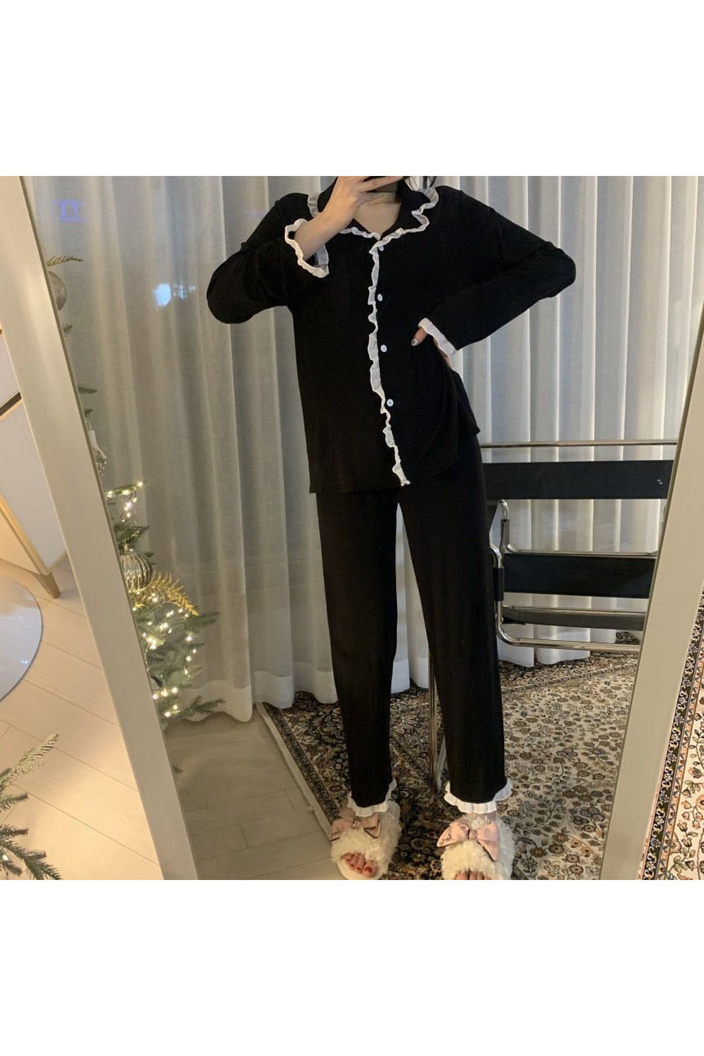 Y2k Ruffles Cozy Pajama