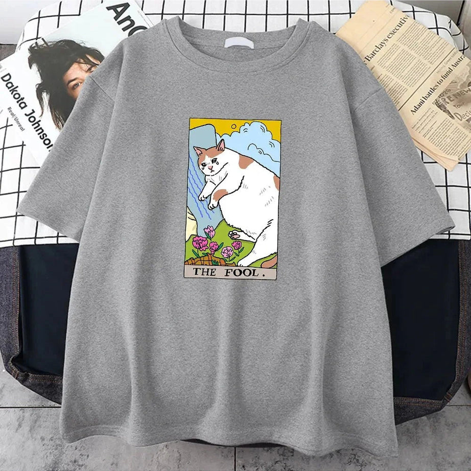 Y2k Sad Cat Meme Vintage T-Shirt