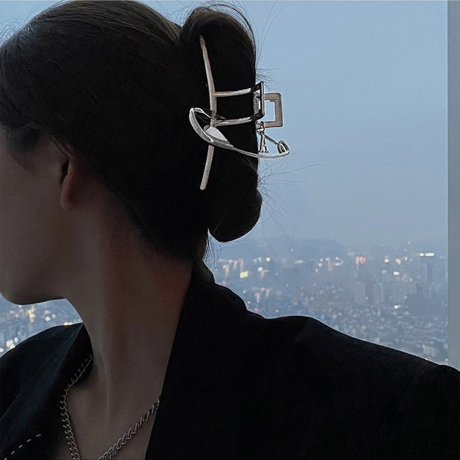 Y2k Safety Large Metal Hair Clips