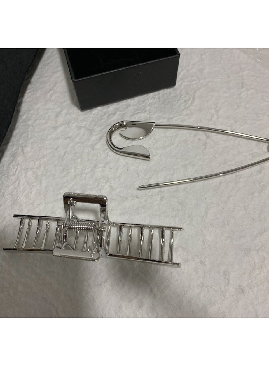 Y2k Safety Large Metal Hair Clips