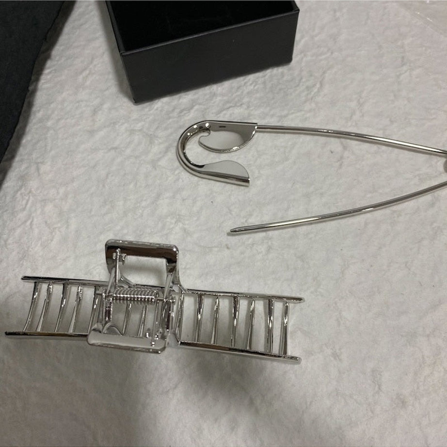 Y2k Safety Large Metal Hair Clips