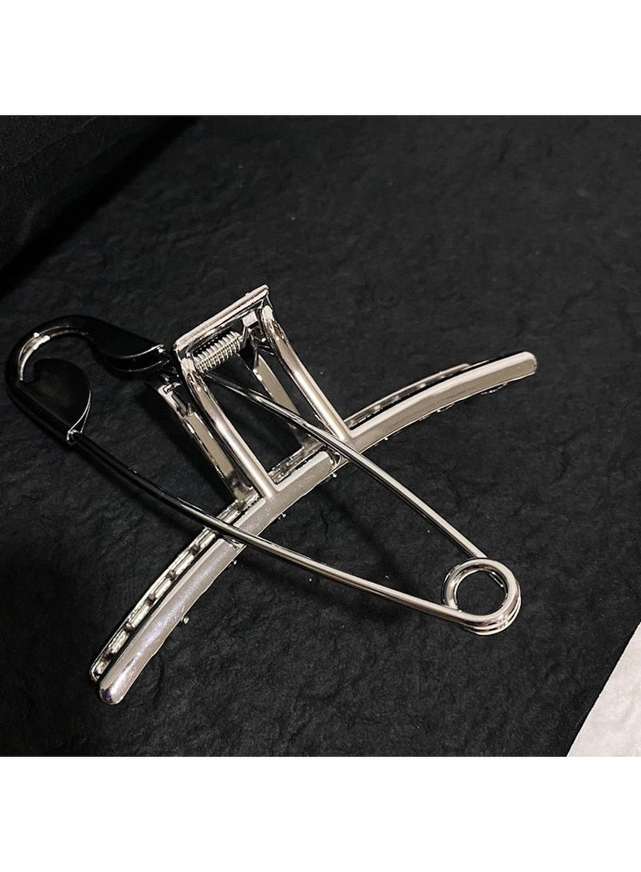 Y2k Safety Large Metal Hair Clips
