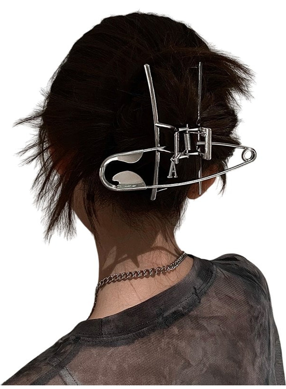 Y2k Safety Large Metal Hair Clips