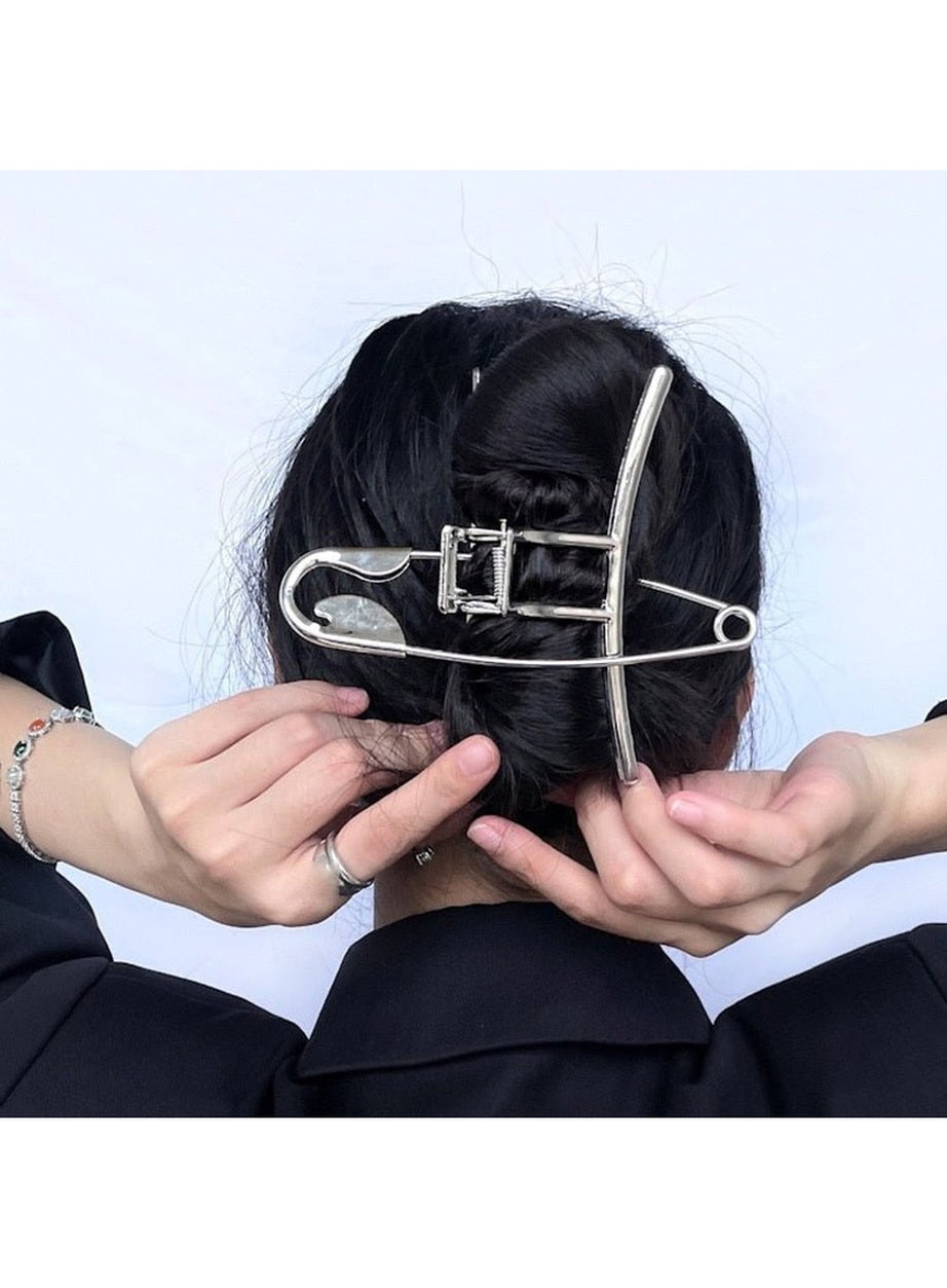 Y2k Safety Large Metal Hair Clips