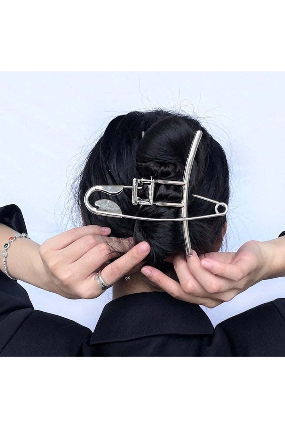 Y2k Safety Large Metal Hair Clips