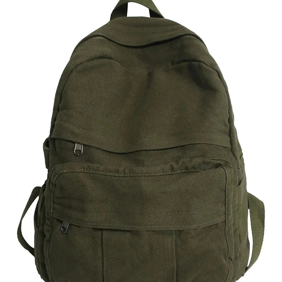 Y2k Sage Green Canvas Backpack