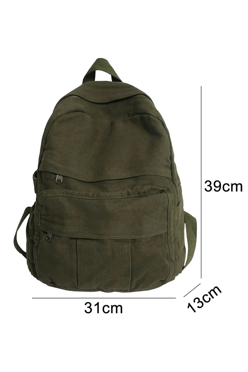 Y2k Sage Green Canvas Backpack