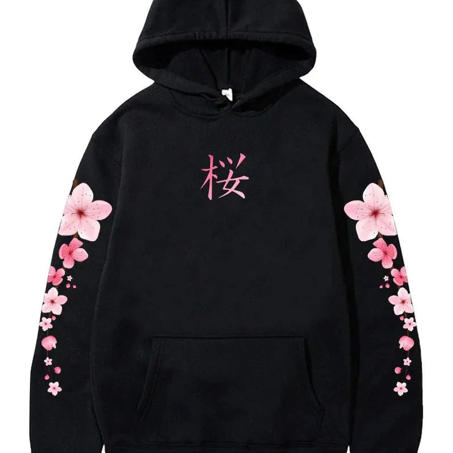 Y2k Sakura Graphic Hoodie