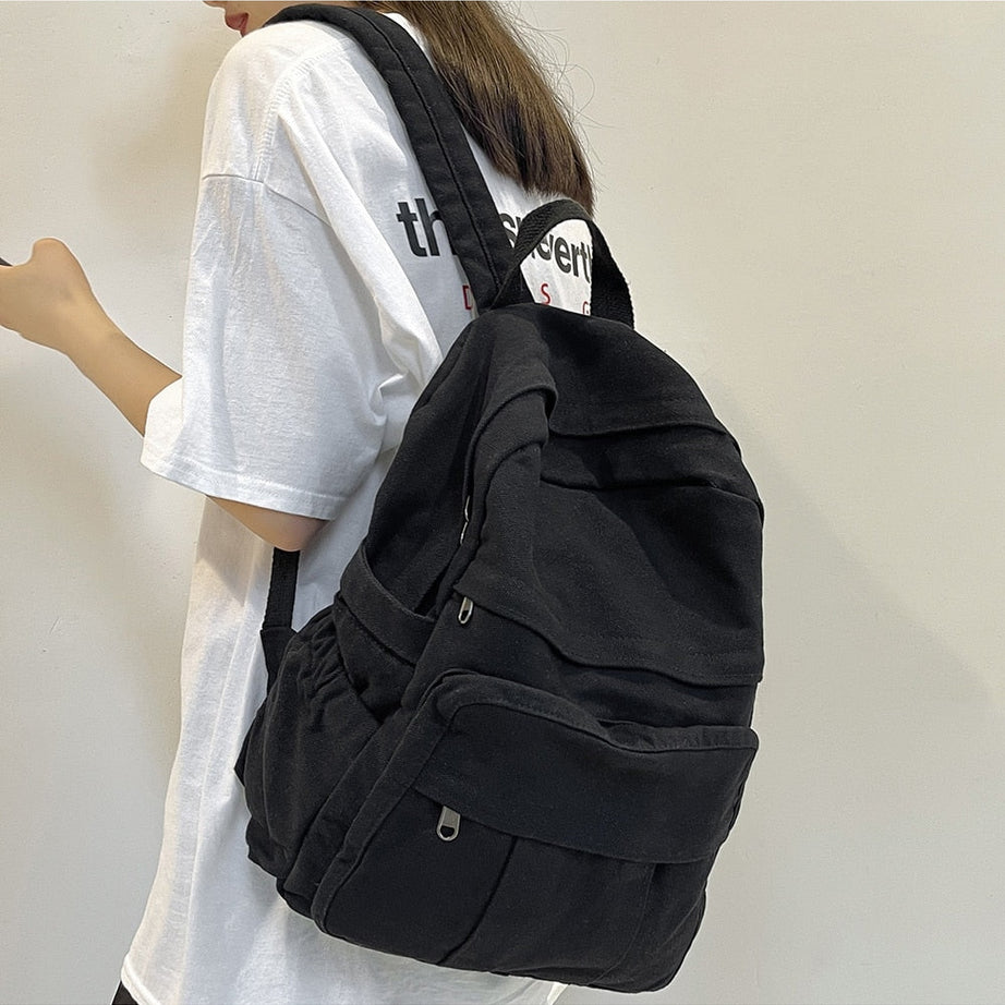 Y2k School Bag College Student Vintage Backpack