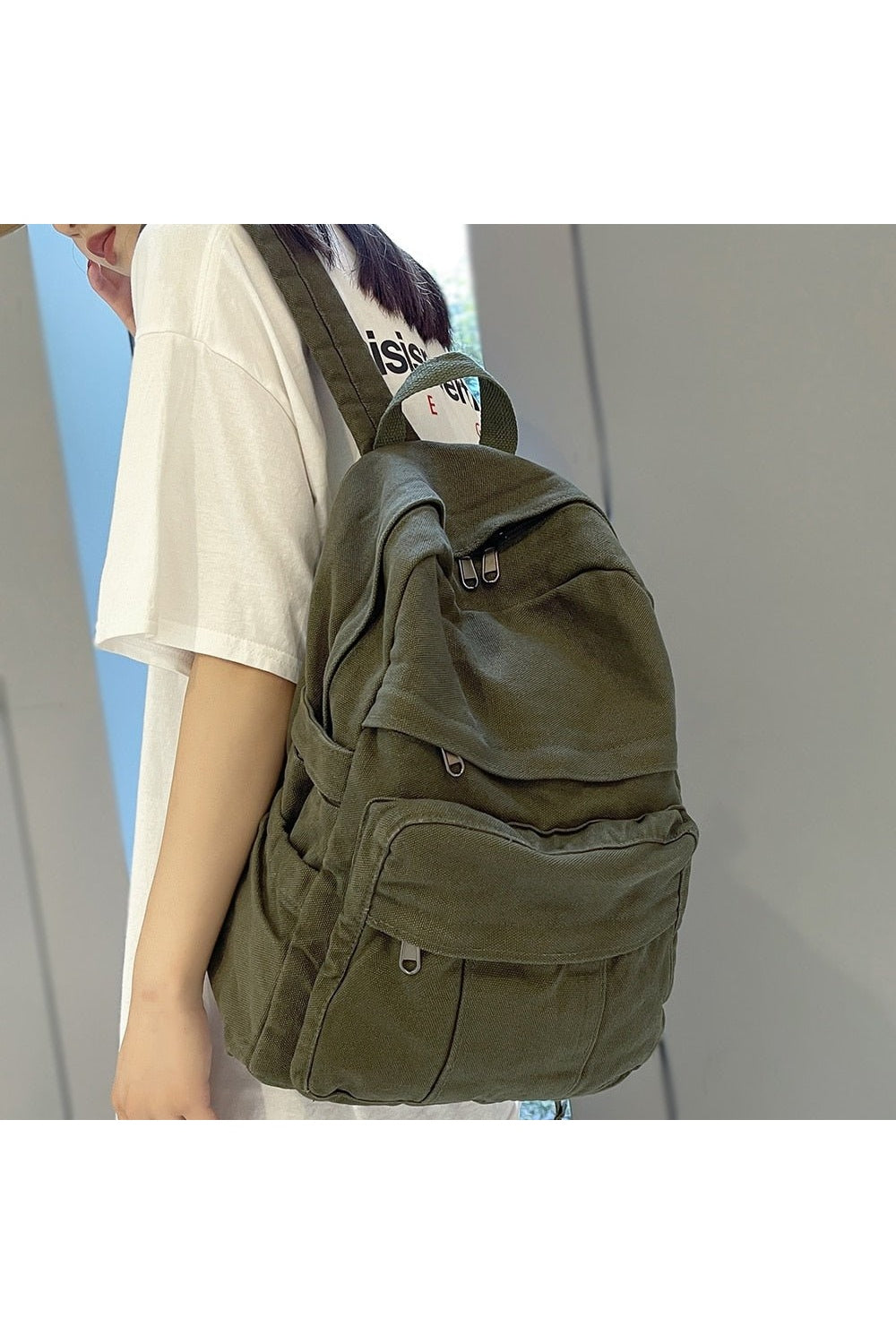 Y2k School Bag College Student Vintage Backpack