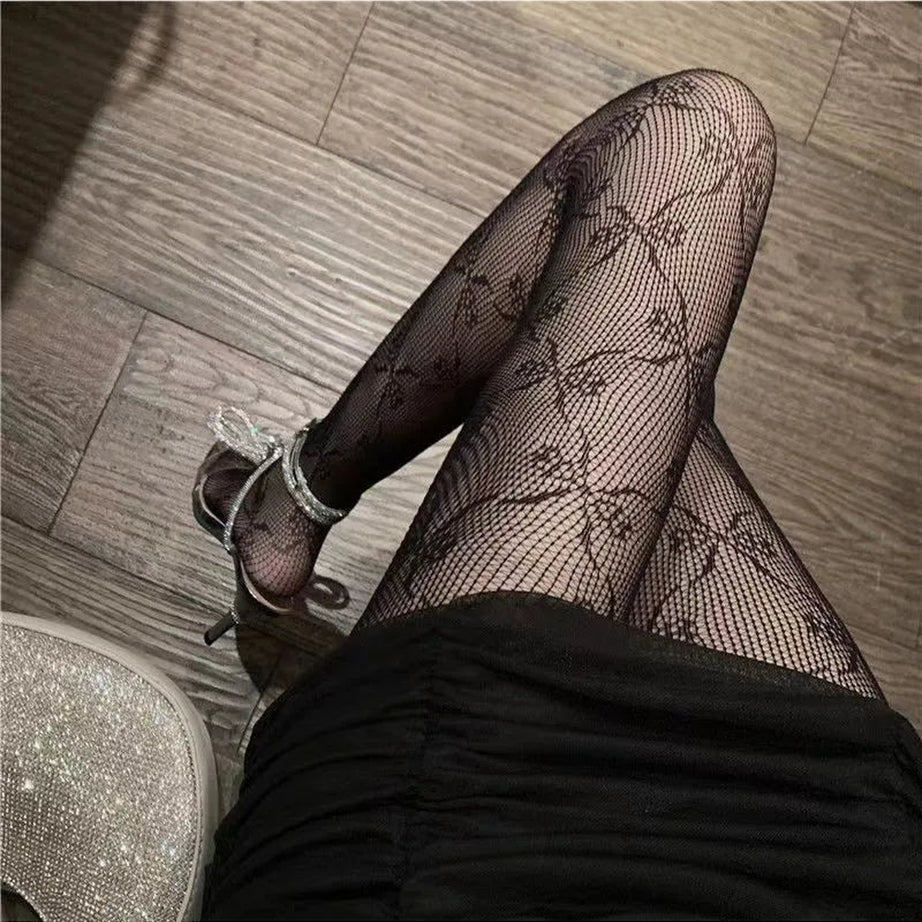 Y2k Sexy Bow Fishnet Tights