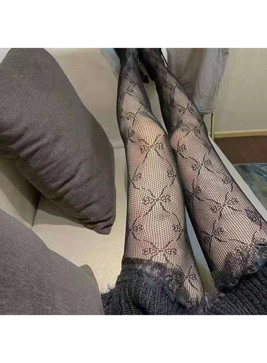 Y2k Sexy Bow Fishnet Tights