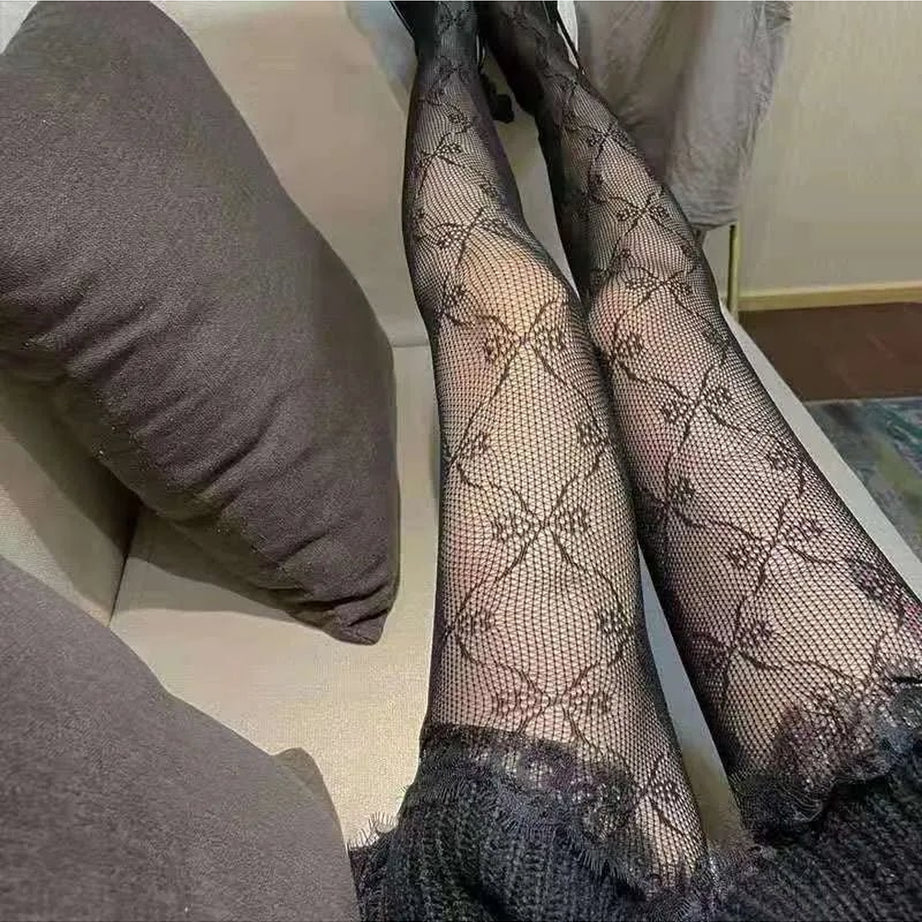 Y2k Sexy Bow Fishnet Tights