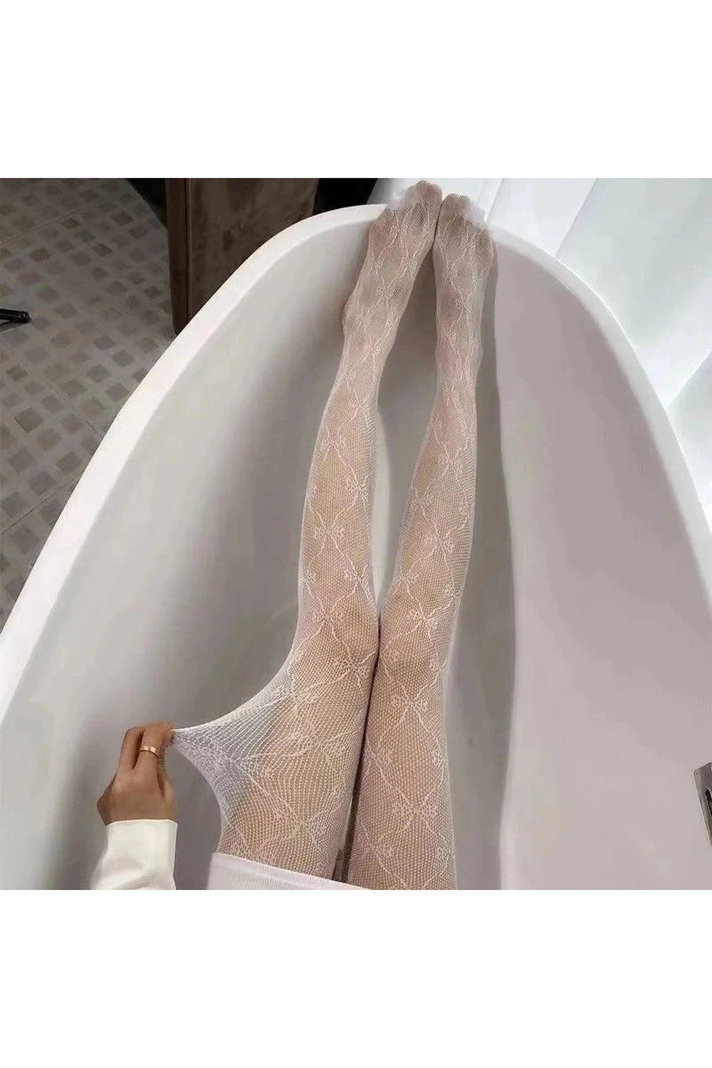 Y2k Sexy Bow Fishnet Tights