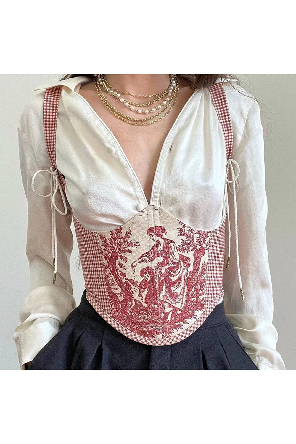 Y2k Renaissance Art Corset Top