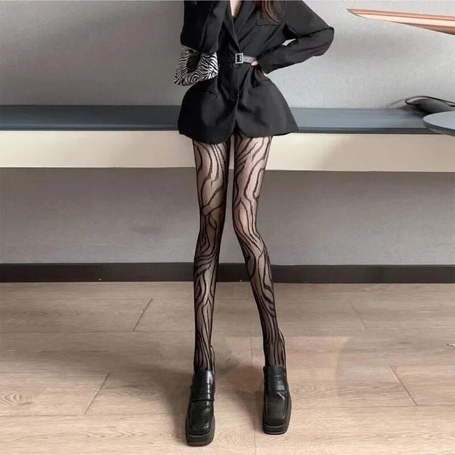 Y2k Sexy Patterned Fishnet Tights