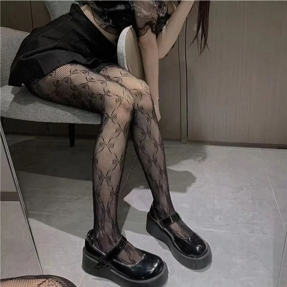 Y2k Sexy Patterned Fishnet Tights