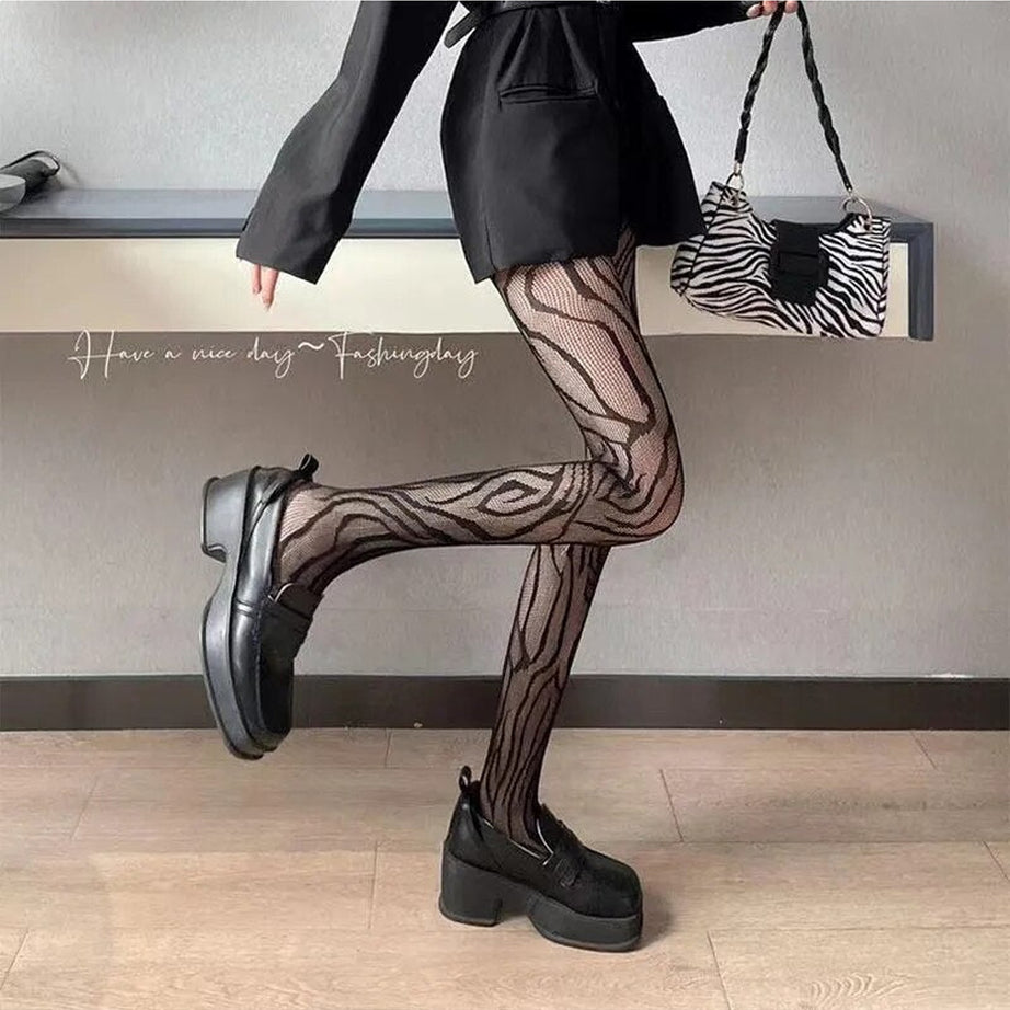 Y2k Sexy Patterned Fishnet Tights