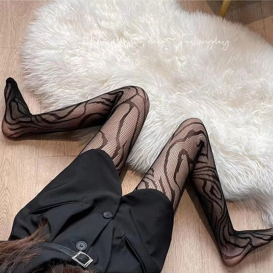 Y2k Sexy Patterned Fishnet Tights