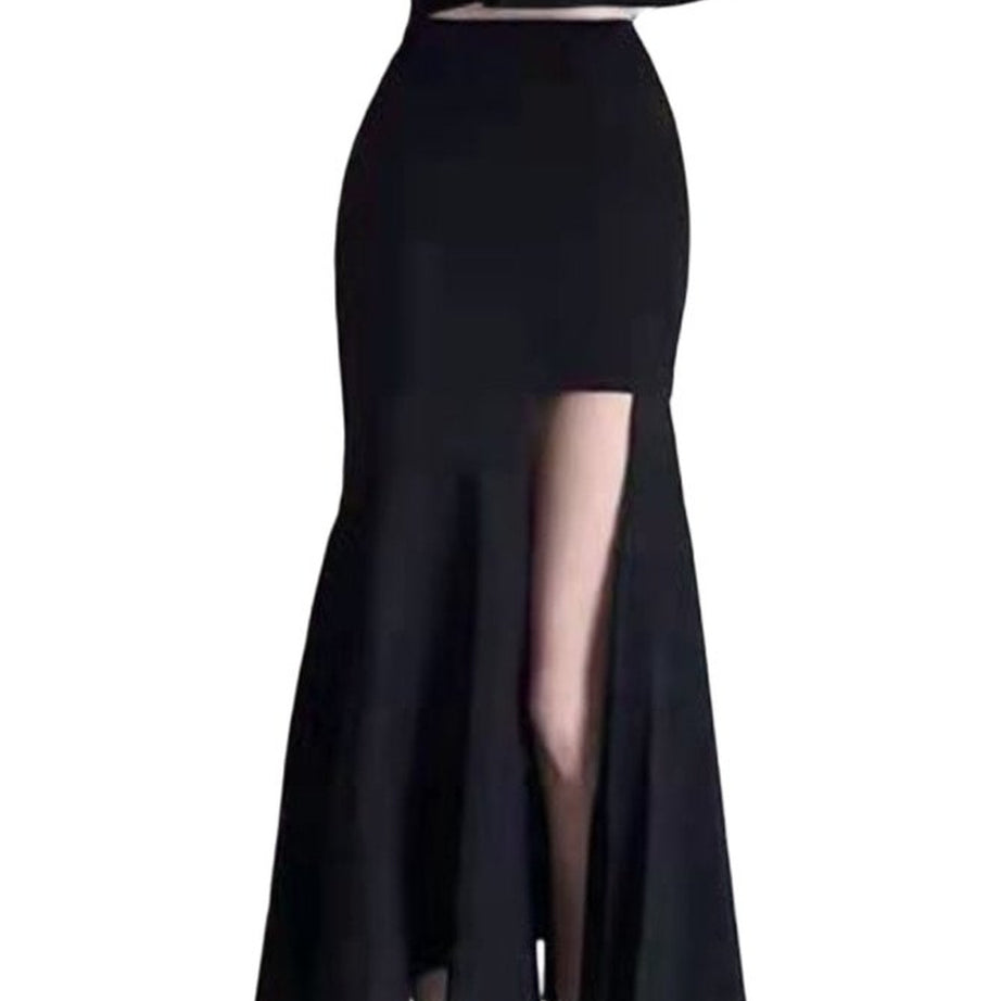 Y2k Sexy Spring Solid Irregular Skirt