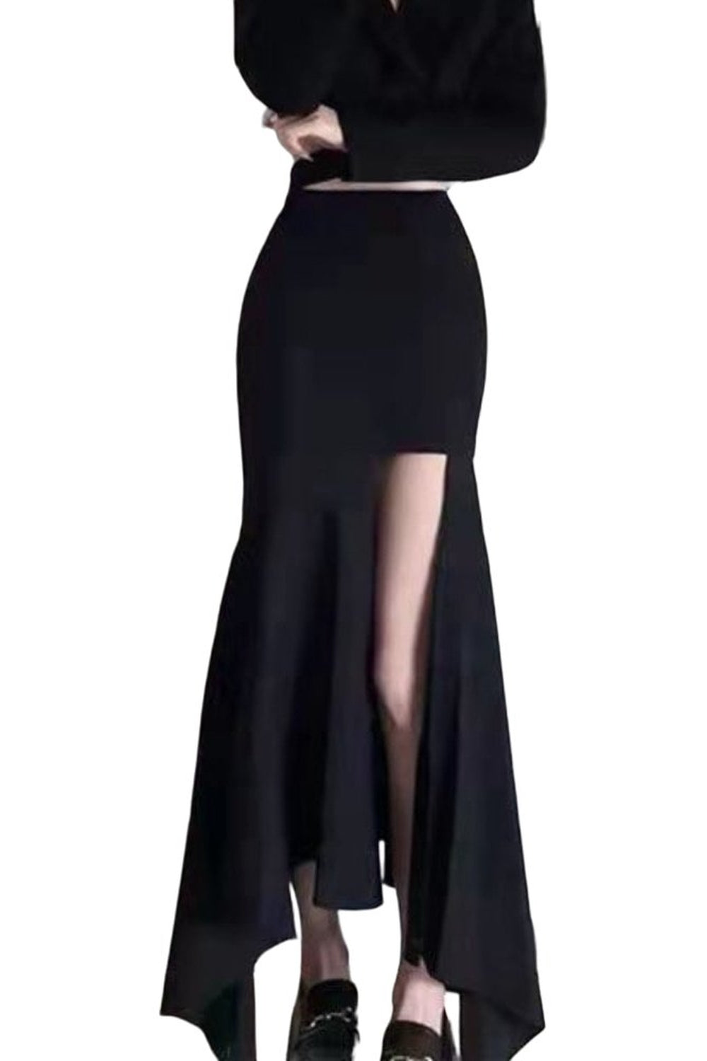 Y2k Sexy Spring Solid Irregular Skirt