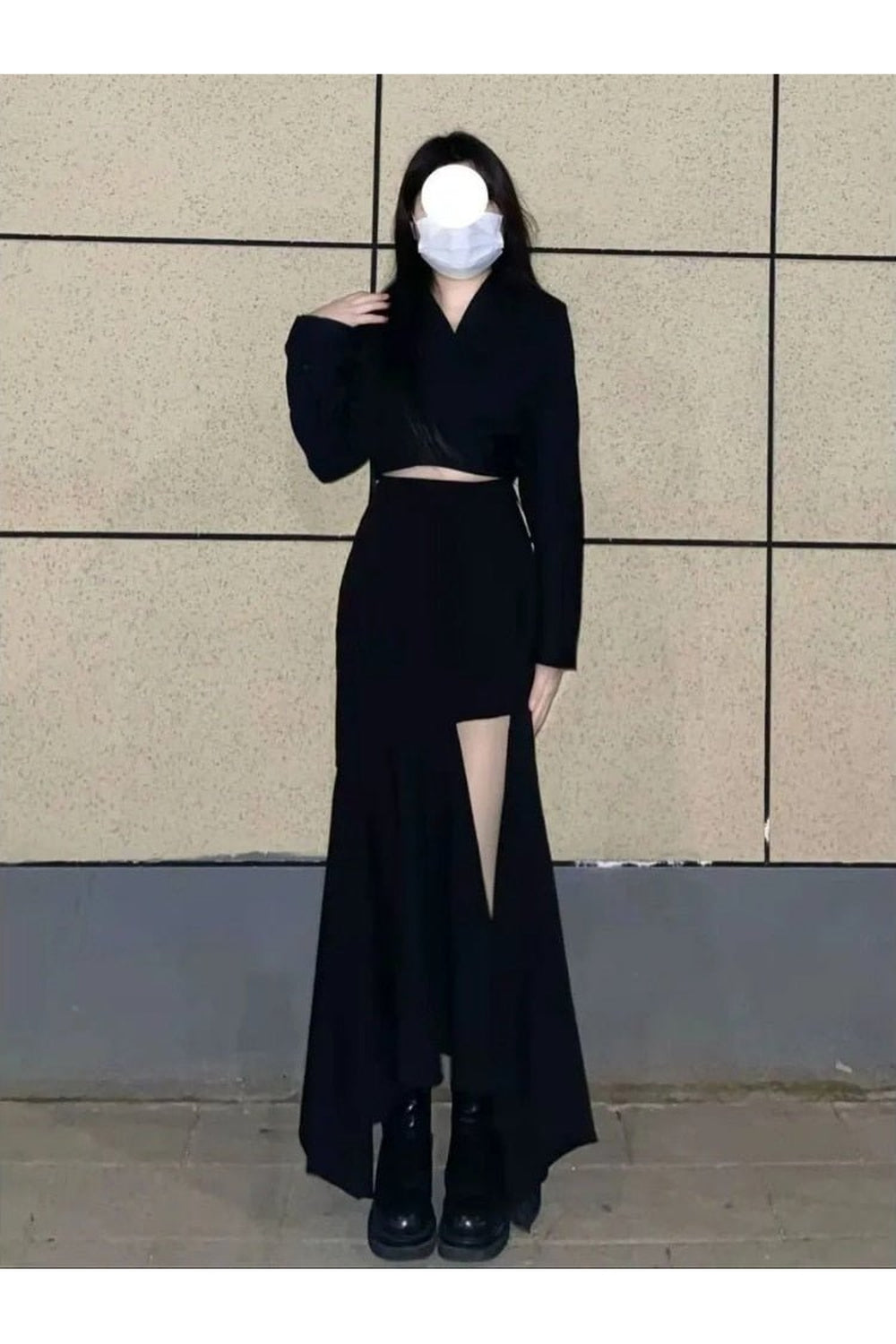Y2k Sexy Spring Solid Irregular Skirt