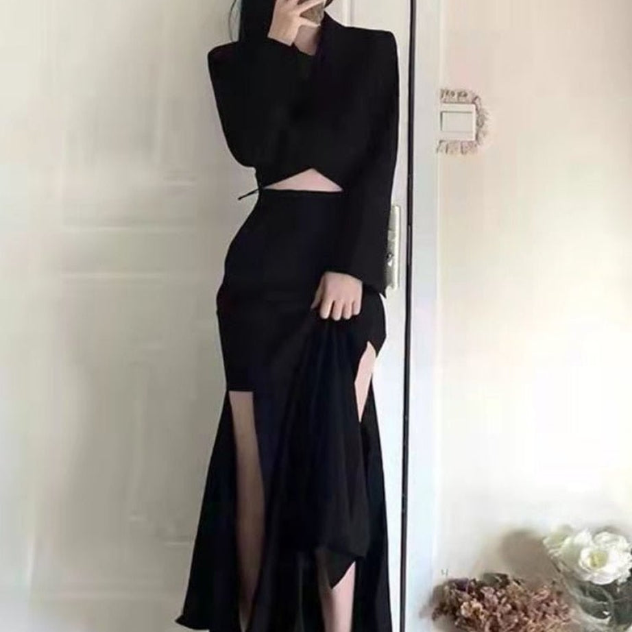Y2k Sexy Spring Solid Irregular Skirt