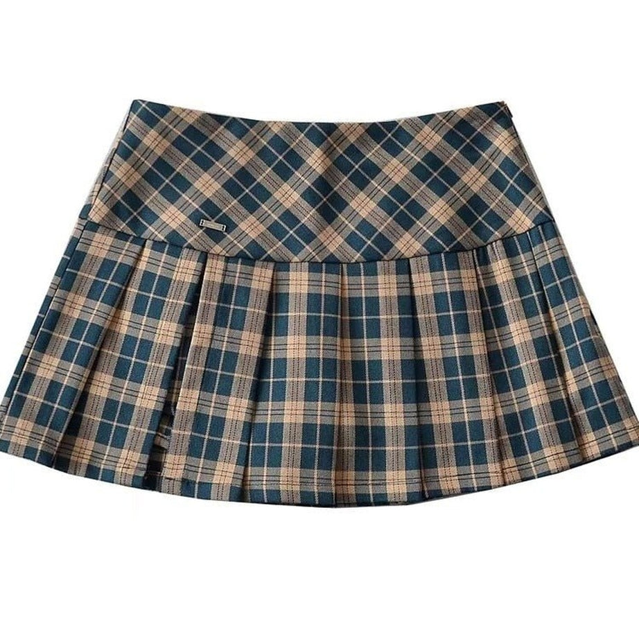 Y2k Side Split Pleated Skirt