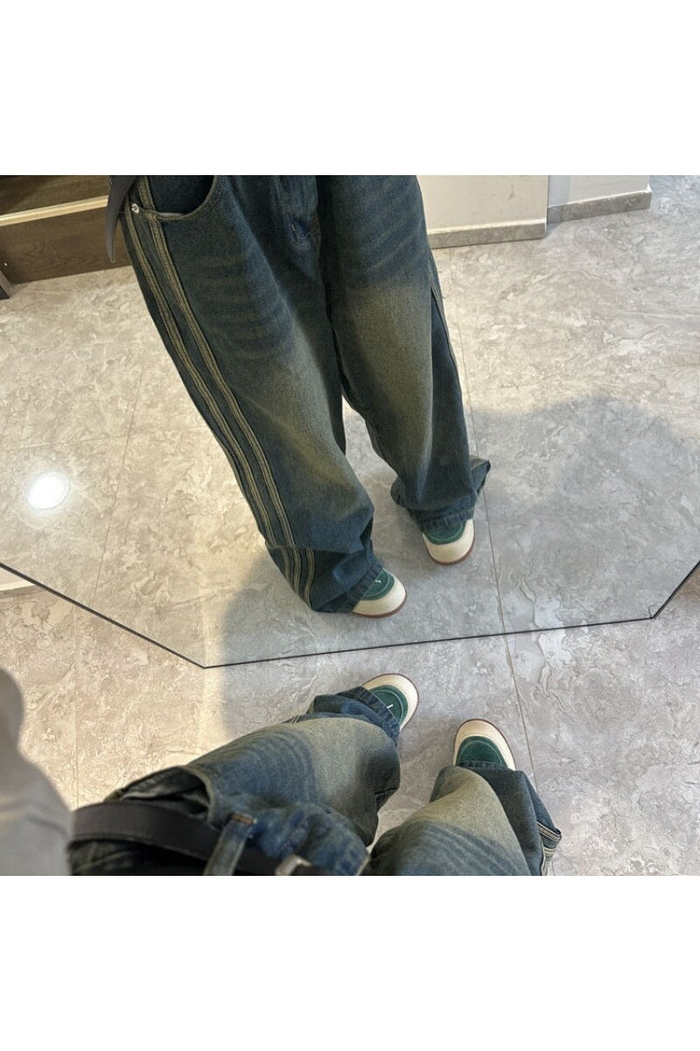 Y2k Side Stripe Flared Jeans