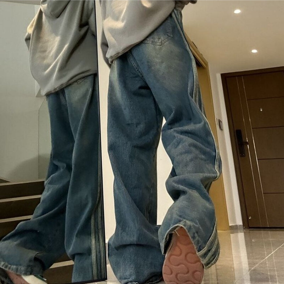 Y2k Side Stripe Flared Jeans