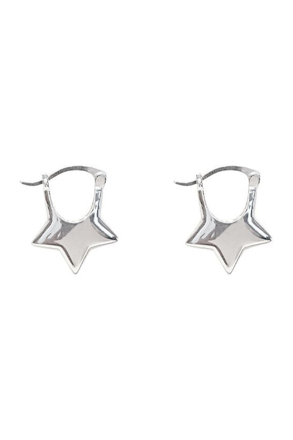 Y2k Silver Needle Star Stud Earrings