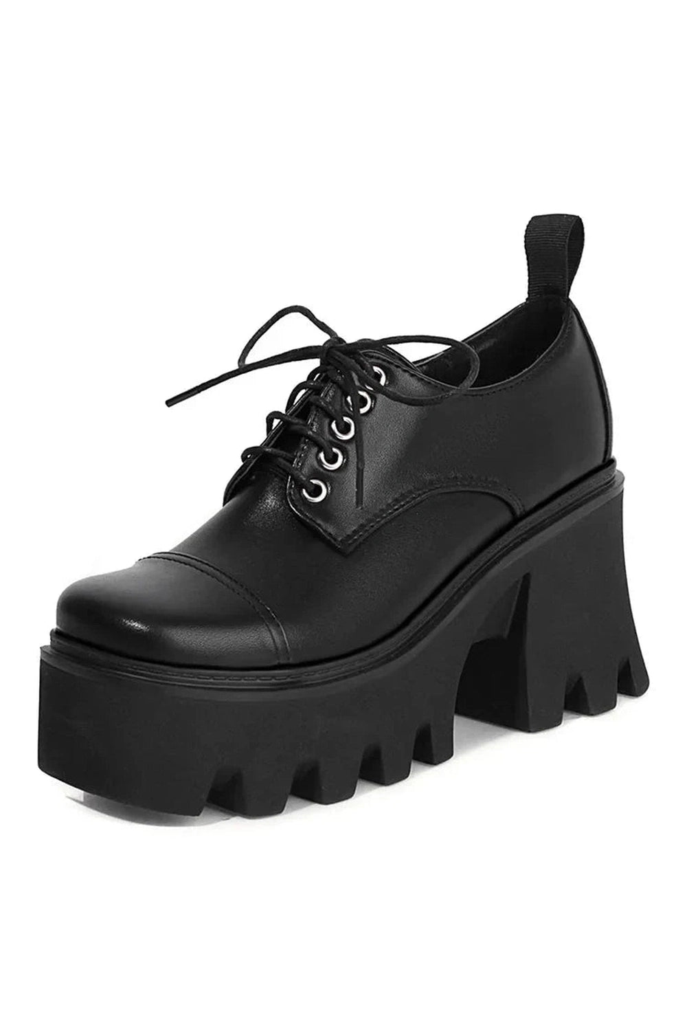 Y2k Silver Platform School Shoes