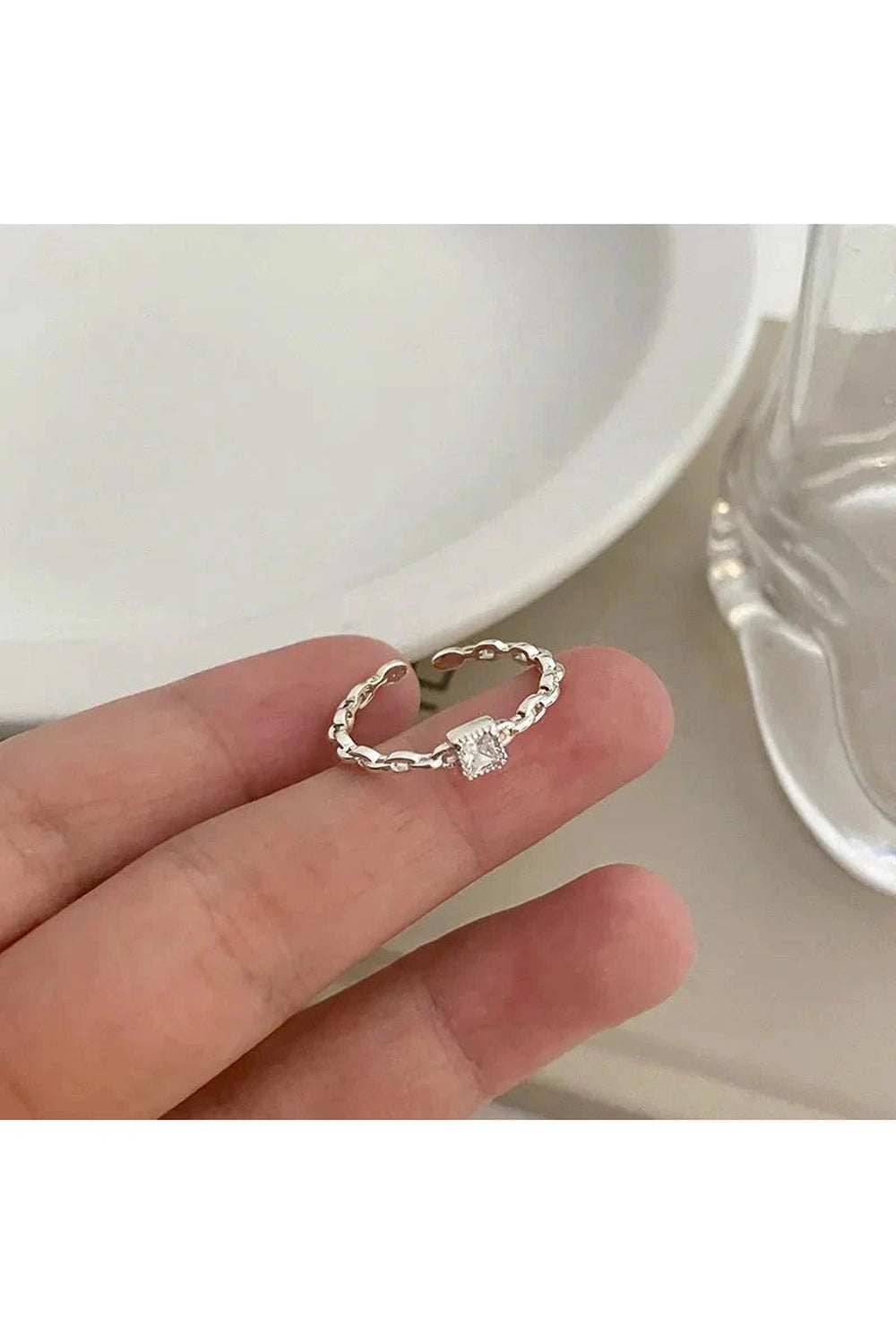 Y2k Silver Serenity Rings