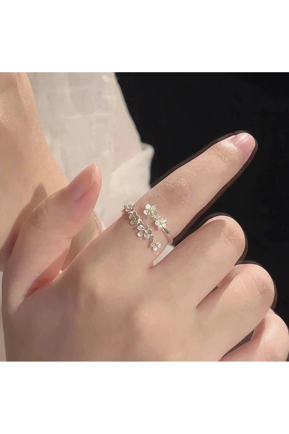 Y2k Silver Serenity Rings