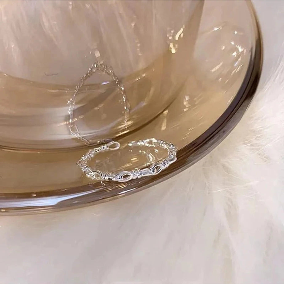 Y2k Silver Serenity Rings