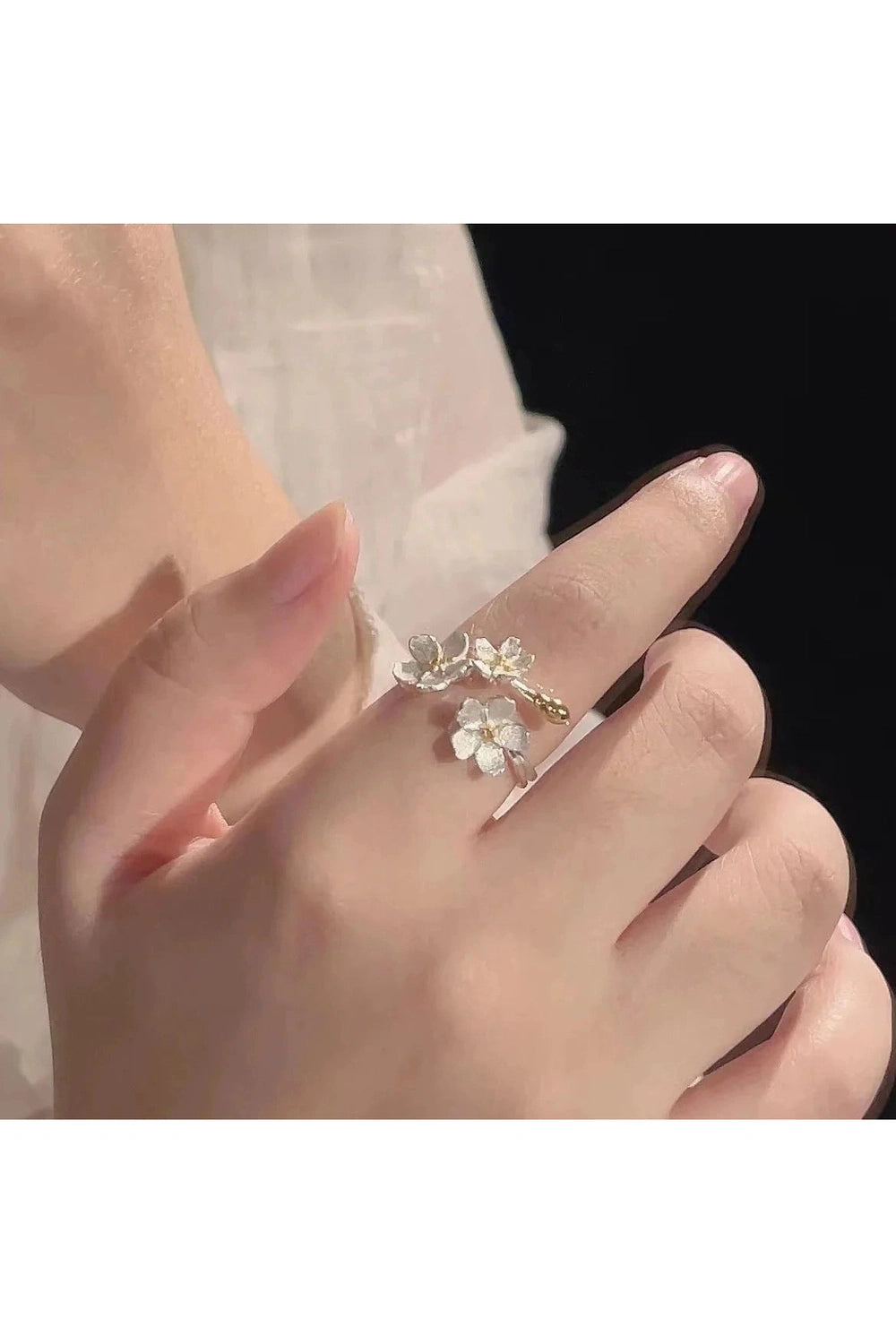 Y2k Silver Serenity Rings