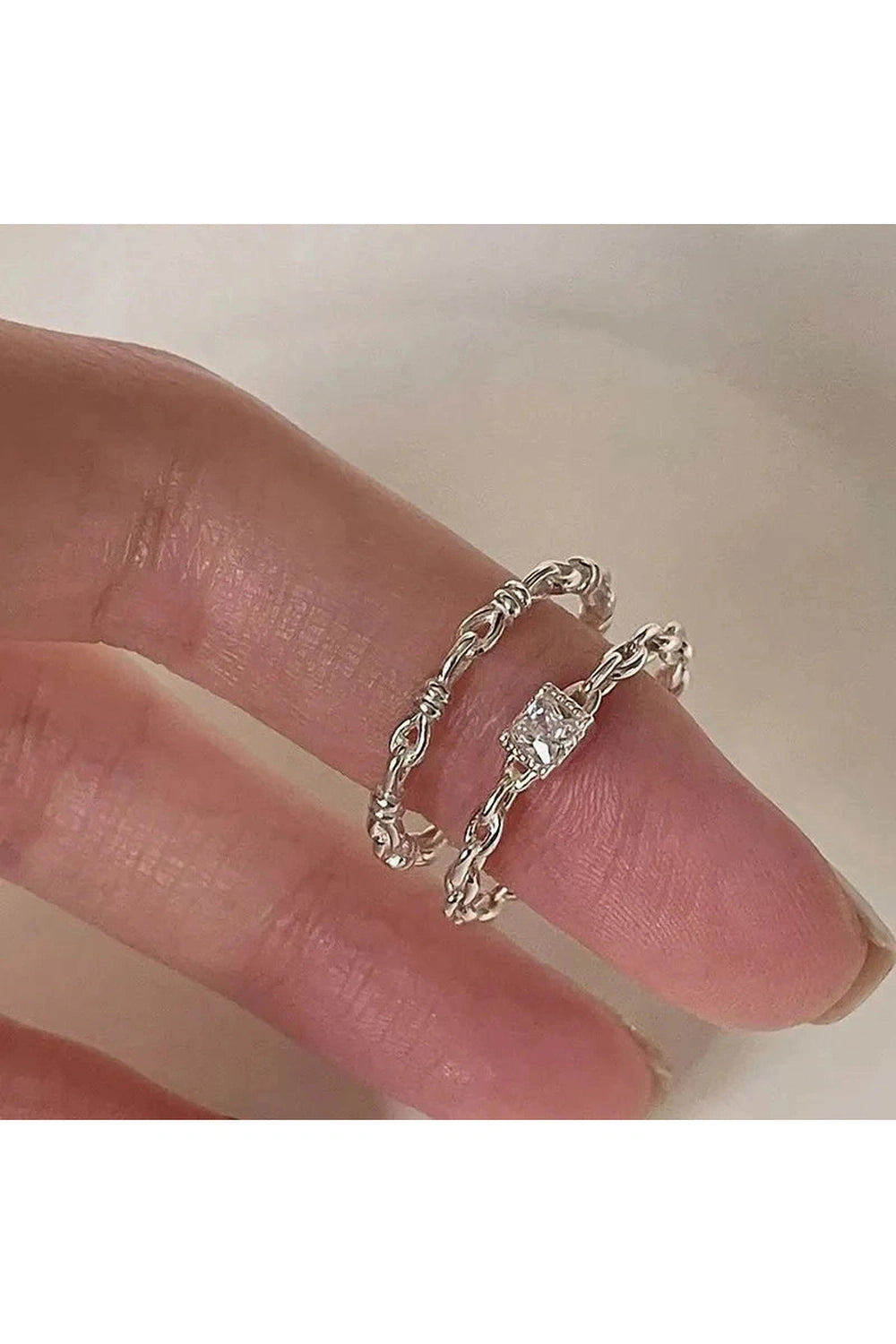 Y2k Silver Serenity Rings