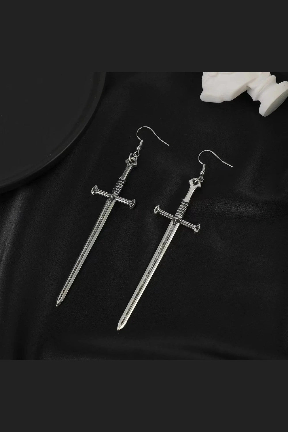 Y2k Silver Sword Drop Earring