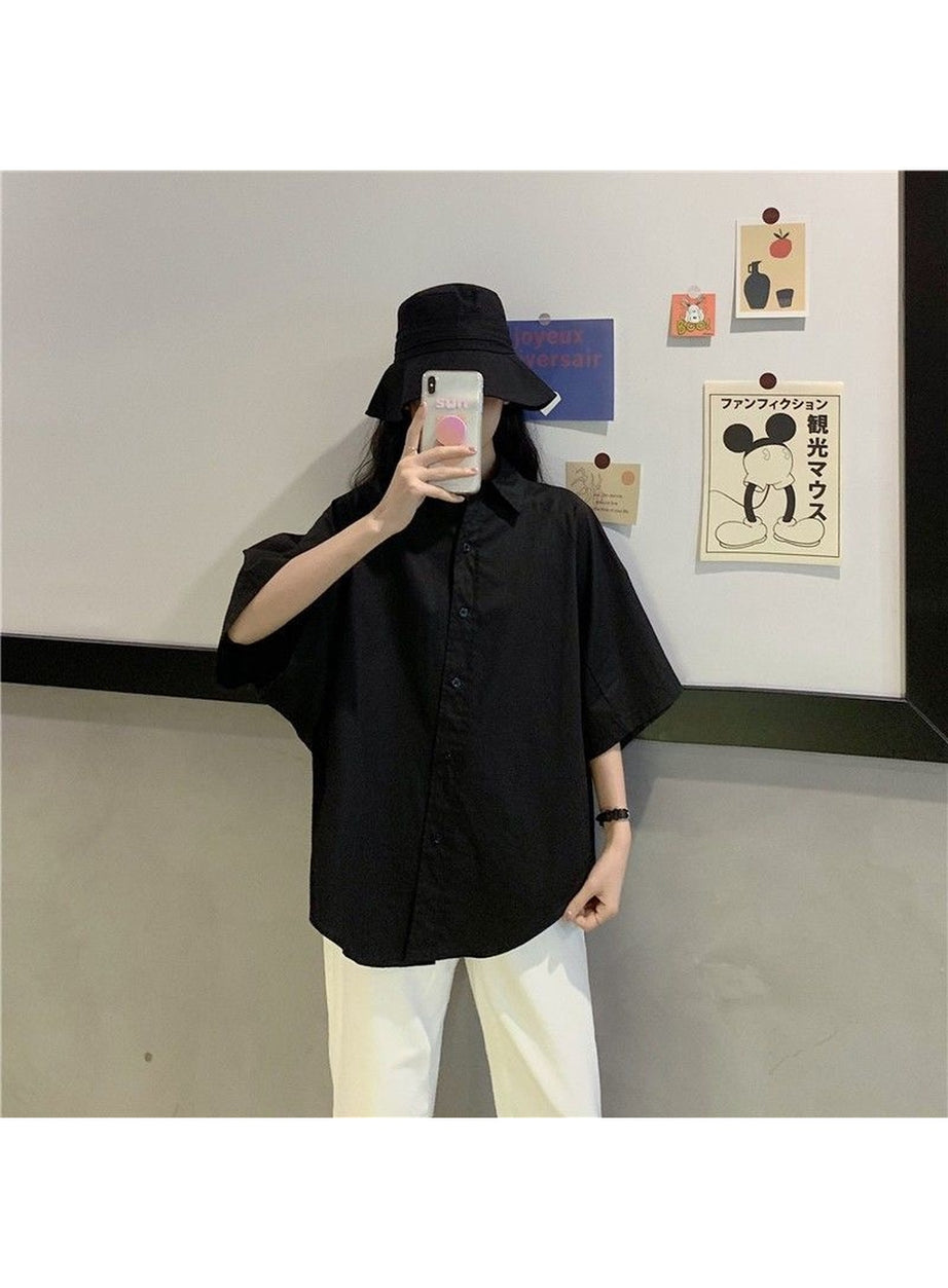 Y2k Simple Plain Aesthetic Shirt