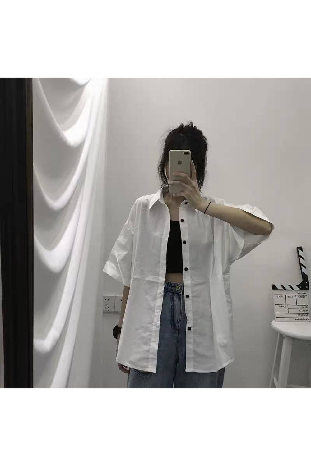 Y2k Simple Plain Aesthetic Shirt