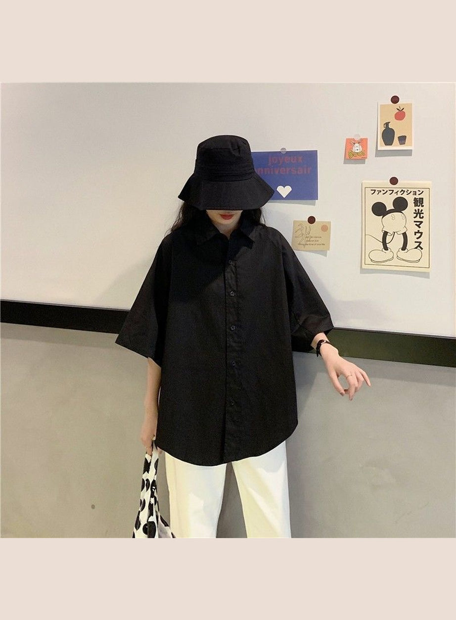 Y2k Simple Plain Aesthetic Shirt