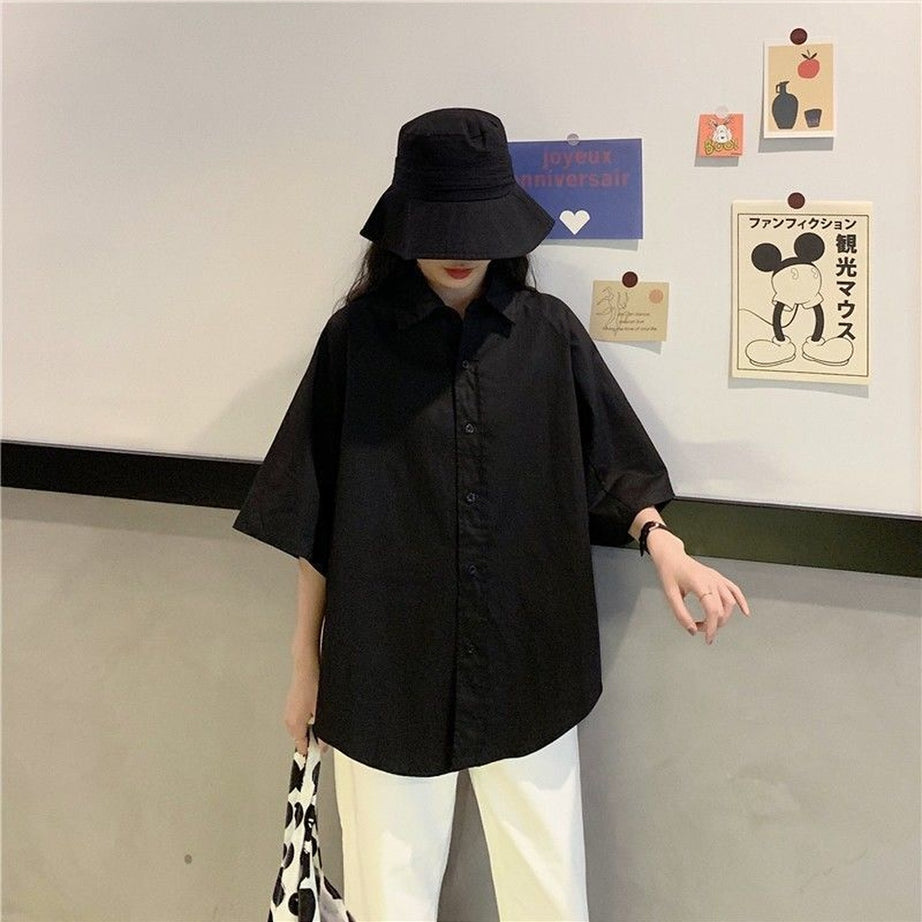 Y2k Simple Plain Aesthetic Shirt