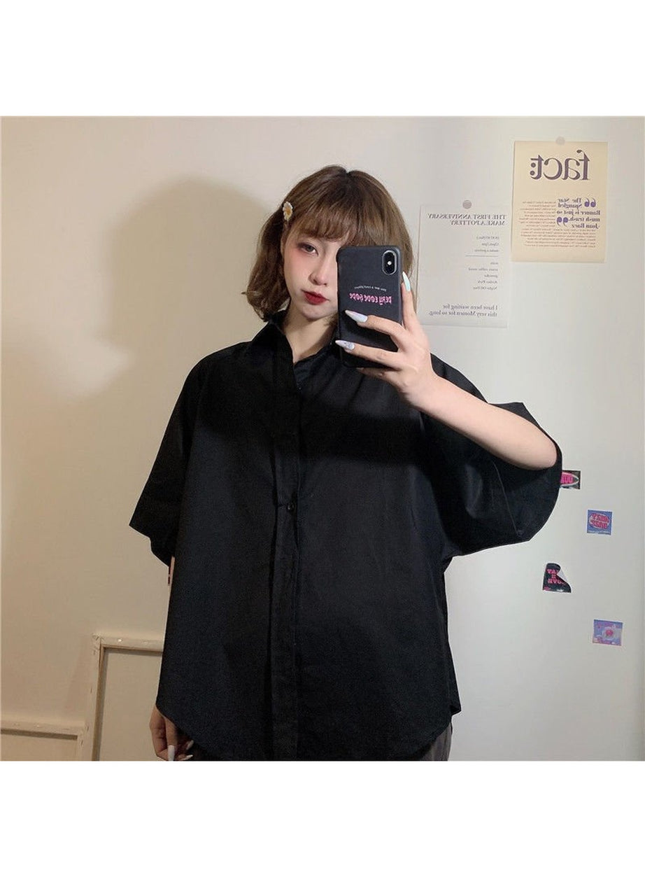 Y2k Simple Plain Aesthetic Shirt