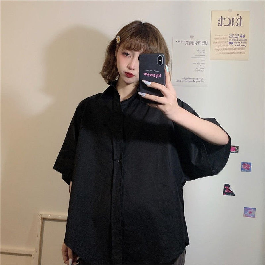 Y2k Simple Plain Aesthetic Shirt