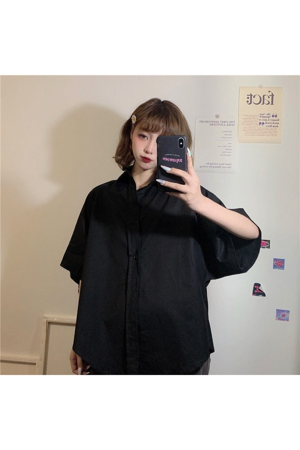 Y2k Simple Plain Aesthetic Shirt