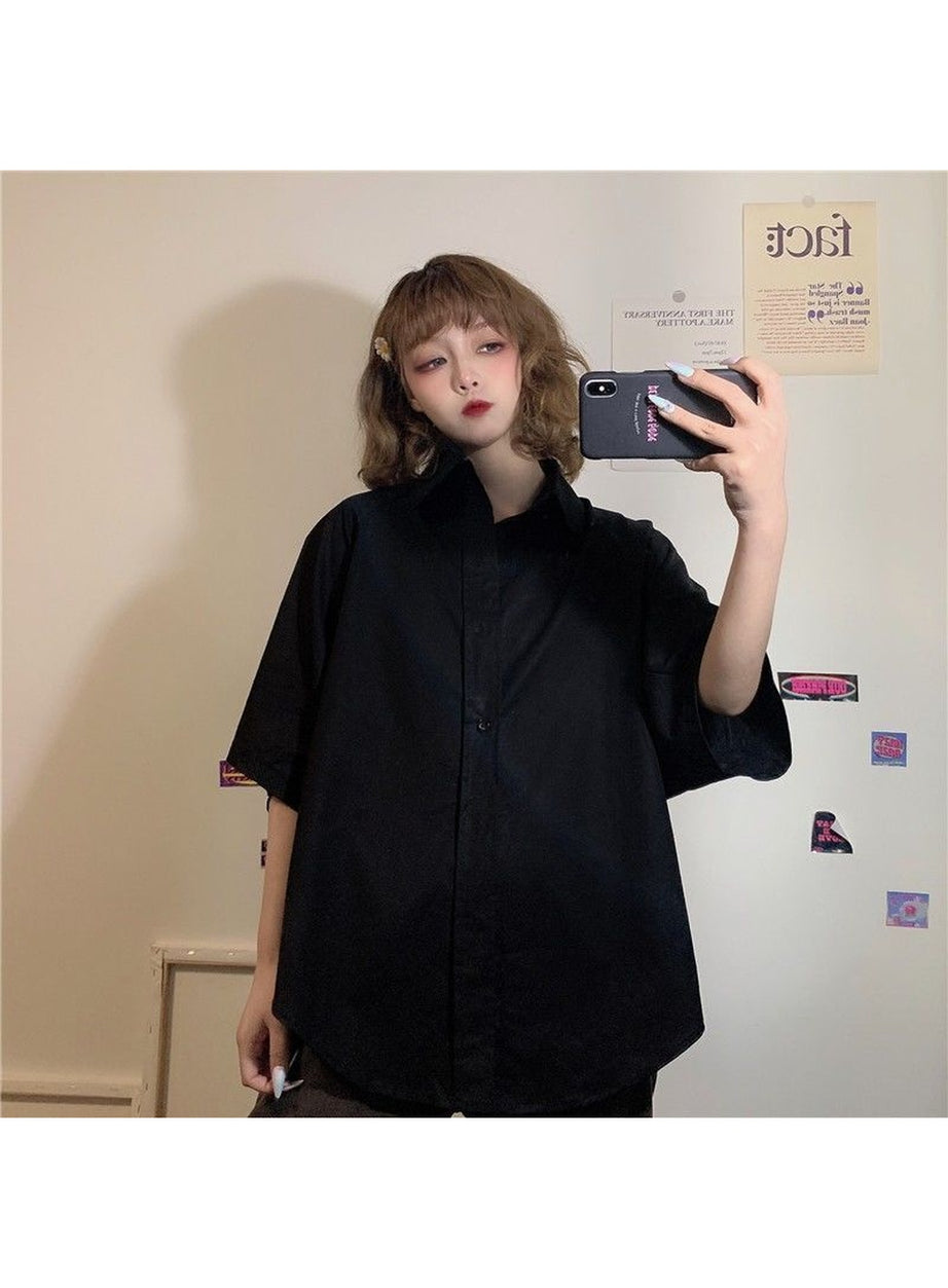 Y2k Simple Plain Aesthetic Shirt