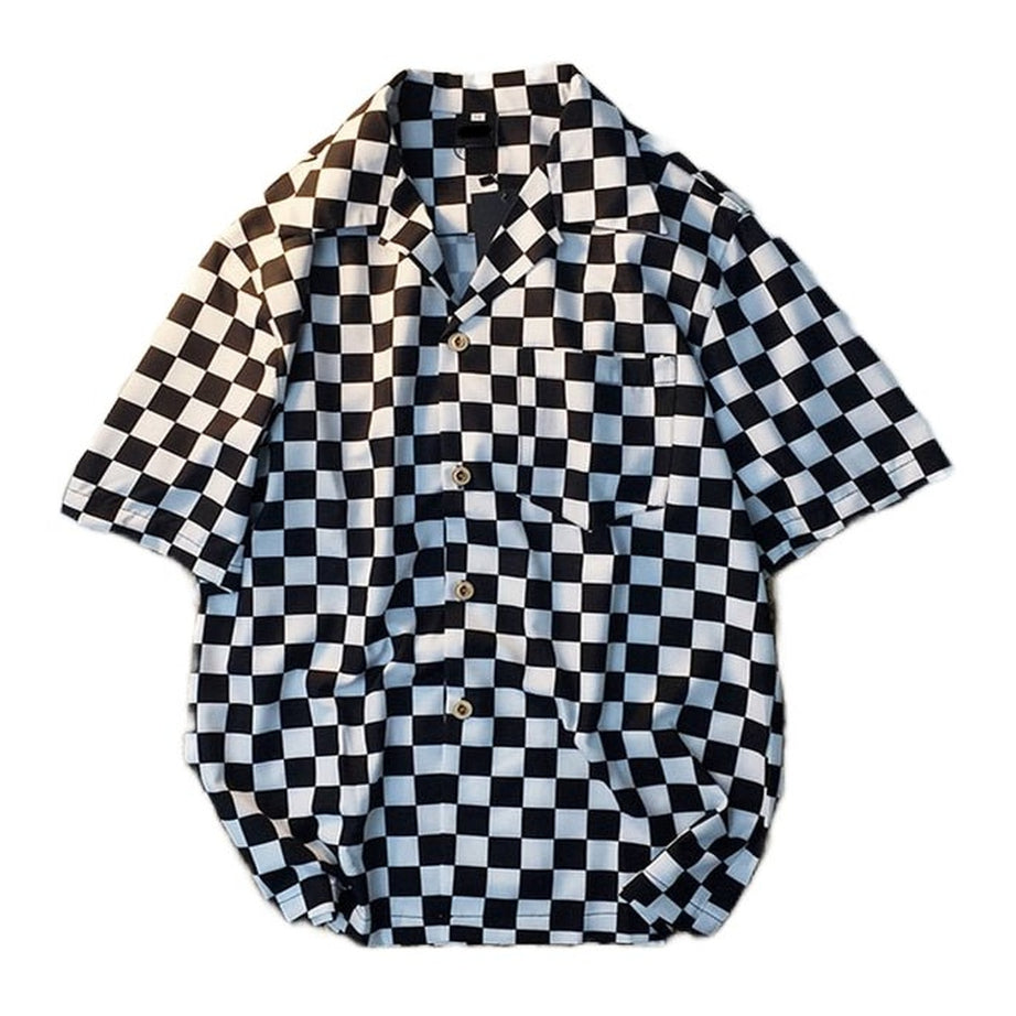 Y2k Skater Girl Chekered Shirt