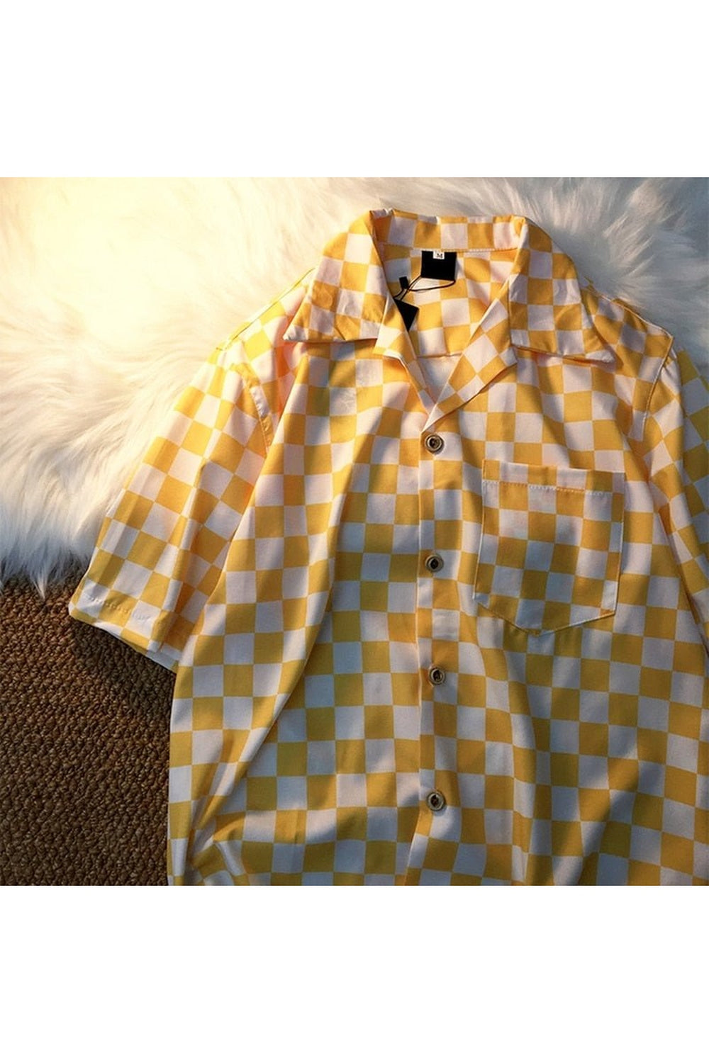 Y2k Skater Girl Chekered Shirt