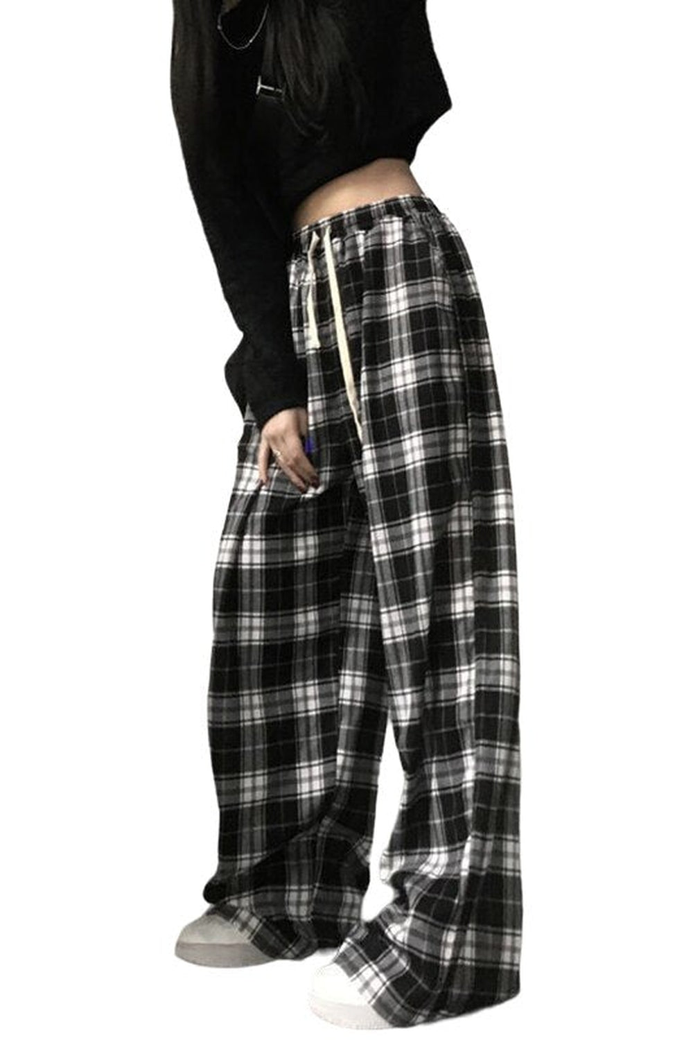 Y2k Skater Girl Oversize Plaid Pants